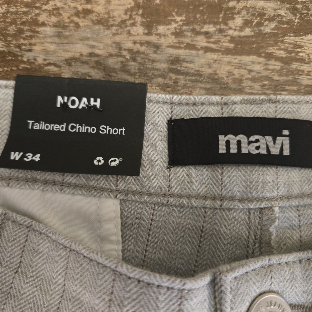 MAVI MENS Light Gray Flat Front Shorts - Picture 6 of 15